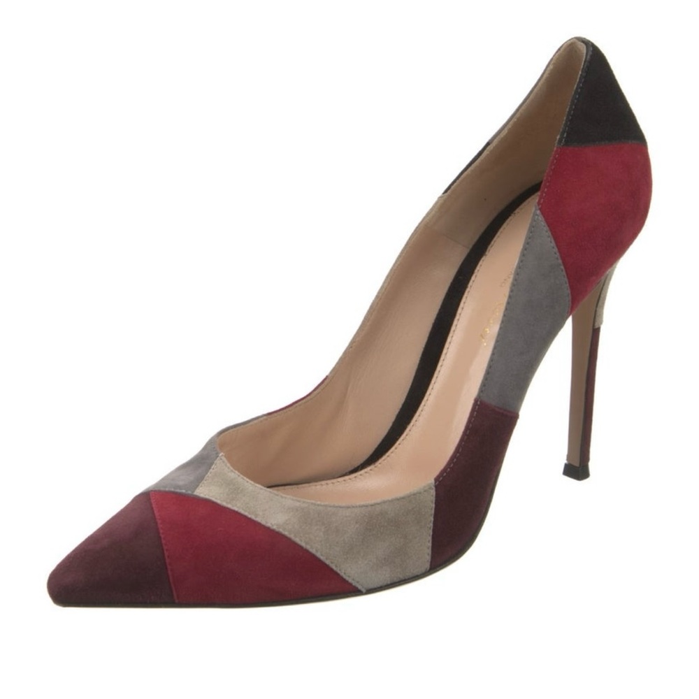Gianvito Rossi suede printed pumps